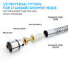 Picture of Blissland Shower Hose, 79 Inches Extra Long Stainless Steel Handheld Shower Head Hose with Brass Insert and Nut - Durable and Flexible(Chrome)