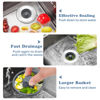 Picture of 3 in 1 Kitchen Sink Drain Strainer & Stopper Kit, SUS304 Stainless Steel Pop-up Kitchen Drain Stopper with Strainer Basket, Fast Drainage Kitchen Sink Plug for Standard 3-1/2 Inch Drain