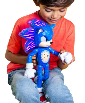 Picture of Sonic The Hedgehog 3 Ultimate Talking Sonic 12-Inch Figure, Features 30+ Iconic and Humorous Phrases and Sounds from The Movies, Light-Up Eyes and Quills