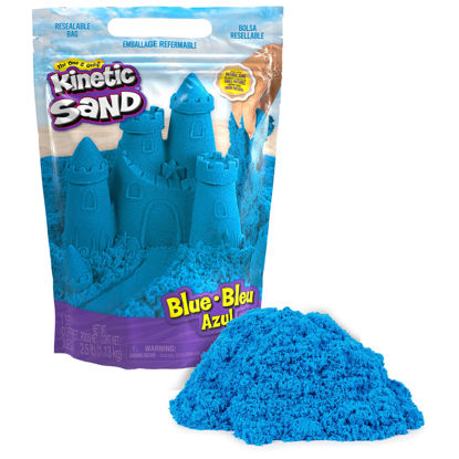 Picture of Kinetic Sand, 2.5lbs Blue Play Sand, Moldable Sensory Toys for Kids, Resealable Bag, for Ages 3 and up