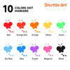 Picture of Shuttle Art Dot Markers, 10 Colors Washable Markers for Toddlers,Bingo Daubers Supplies Kids Preschool Children, Non Toxic Water-Based