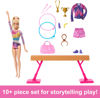 Picture of Barbie Careers Playset, Gymnastics Set with Blonde Gymnast Fashion Doll, C-Clip for Flipping Action, Balance Beam, Warm-Up Suit & Accessories