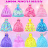 Picture of 79 Pcs Doll Clothes and Accessories with Doll, Princess Gowns, Fashion Dresses, Slip Dresses, Top, Pants, Jumpsuit, Swimsuits, Shoes, Hangers, Doll Dress up Toys for Girls Kids Toddlers Toy Gifts