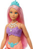 Picture of Barbie Dreamtopia Mermaid Doll with Curvy Body, Pink Hair, Ombre Tail & Headband Accessory