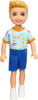 Picture of Barbie Chelsea Doll, Small Boy Doll Wearing Removable One-Piece with Dinosaur Print & White Shoes, Blond Hair & Blue Eyes