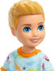 Picture of Barbie Chelsea Doll, Small Boy Doll Wearing Removable One-Piece with Dinosaur Print & White Shoes, Blond Hair & Blue Eyes