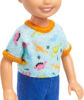 Picture of Barbie Chelsea Doll, Small Boy Doll Wearing Removable One-Piece with Dinosaur Print & White Shoes, Blond Hair & Blue Eyes