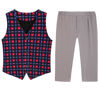 Picture of Z-Shop Old Man Costume for Kids 100 Days of School Costume Grandpa Outfit Vest and Pants for Boy A,8