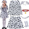 Picture of ZeroShop Dalmatian Costume Kids,101 Days of School Outfit Clothes Shirt Dress Tutu for Girls Ears Headband Socks Accessories,6