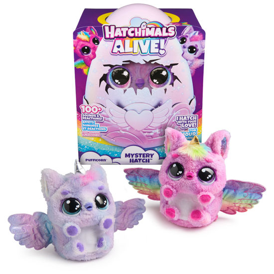 Picture of Hatchimals Alive, Mystery Hatch Pufficorn, Surprise Interactive Toy & Egg with Mist, Lights & Sounds (Styles May Vary), Kids Toys for Girls & Boys