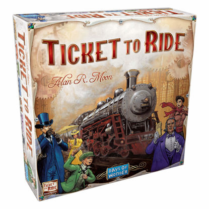 Picture of Ticket to Ride Board Game - A Cross-Country Train Adventure for Friends and Family! Strategy Game for Kids & Adults, Ages 8+, 2-5 Players, 30-60 Minute Playtime, Made by Days of Wonder