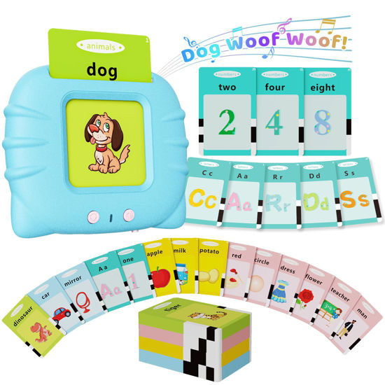 Picture of Aullsaty Toddler Toys Talking Flash Cards for 1 2 3 4 5 6 Year Old Boys and Girls, Autism Sensory Toys for Autistic Children, Learning Educational Montessori Speech Therapy 248 Sight Words Kids Gifts