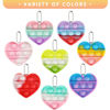 Picture of 32 Pack Valentines Day Gifts for Kids - Valentines Cards with Mini Heart Pop Fidget Toys Bulk - Valentine Exchange for Girls Boys School Class Classroom Fidget Toys Party Favors