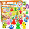 Picture of JOYIN 28 Packs Valentine's Day Gift Cards with Popping Eyes Animal Keychains for Kids Party Favor, Classroom Exchange Prizes, Valentine’s Greeting Cards