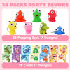Picture of JOYIN 28 Packs Valentine's Day Gift Cards with Popping Eyes Animal Keychains for Kids Party Favor, Classroom Exchange Prizes, Valentine’s Greeting Cards