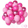 Picture of Pink Balloons Metallic Pink Balloon, 50Pcs 12Inch Hot Pink Chrome Pink Latex Balloons Baby Pink Balloons and Dark Magenta Pink Balloons for Birthday Baby Shower Princess Party Decorations