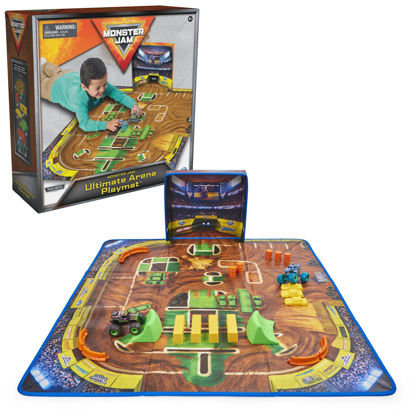 Picture of Monster Jam, Ultimate Arena Playmat & Storage with 2 Exclusive Monster Trucks, 1:64 Scale, 20 Accessories, Kids Toys for Boys and Girls Ages 4 and Up