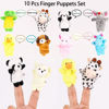 Picture of 10Pcs Finger Puppets Set - Soft Plush Animals Finger Puppet Toys for Kids, Mini Plush Figures Toy Assortment for Boys & Girls, Party Favors for Shows, Playtime, Schools
