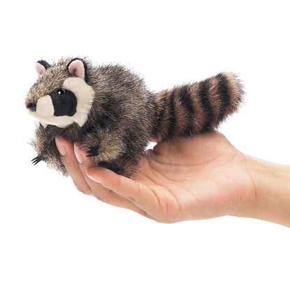 Picture of Folkmanis Mini Raccoon Finger Puppet, Gray, 1 EA