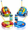 Picture of PREXTEX Cartoon Remote Control Car - 2-Pack Police Car and Race Car Toddler Toys - RC Cars for Kids with Different Frequencies - Easy Remote Control Toy and Thoughtful Gifts for Boys and Girls