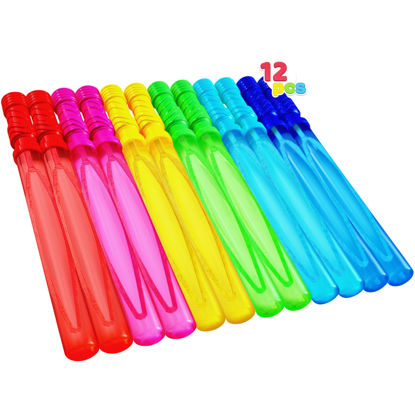 Picture of JOYIN 14.6’’ Big Bubble Wands for Kids, 6 PCS Bubble Wand with Refill Solution for Summer Toy Party Favor, Outdoors Activity, Easter Basket Stuffers, Birthday Gift