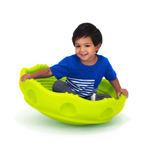 Picture of Simplay3 Two Sided Rock Around Wobble Disk and Climbing Dome for Toddlers and Kids - Rocking and Climbing - Indoor/Outdoor - Green, Made in USA