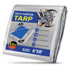 Picture of TICONN Heavy Duty Tarp Cover, Extra Thick Tarps Waterproof Tear and Rip Proof UV Resistant Tarpaulin with Reinforced Grommets and Edges (5.5 Mil, 6'x8')