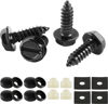 Picture of LivTee Rustproof License Plate Screws for Securing License Plates Frames and Covers on Cars and Trucks, 4 Sets Premium Stainless Steel Self Tapping Mounting Bolts (Black Zinc Plated)