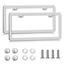 Picture of 2-Pack Solid Silver Rust-Proof Car License Plate Frames - Universal Stainless Steel Holder With Screws & Caps for Women & Men by Lengnoyp