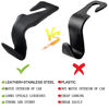 Picture of Car Hooks Universal Car Vehicle Back Seat Headrest Hanger Holder Hook Microfiber Leather & Stainless Steel for Bag Purse Cloth Drink Grocery (Black)