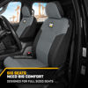 Picture of Cat MeshFlex Automotive Seat Covers for Cars Trucks and SUVs - Gray Car Seat Covers for Front Seats, Truck Seat Protectors with Comfortable Mesh Back, Set of 2