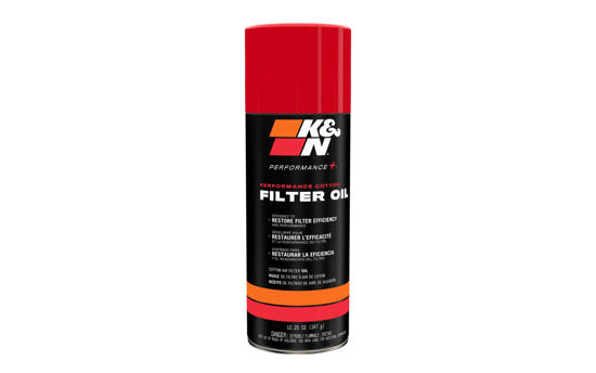 Picture of K&N Air Filter Oil: Aerosol; Restore Engine Air Filter Performance and Efficiency, 99-0516, 347g(12.25 Oz), Black