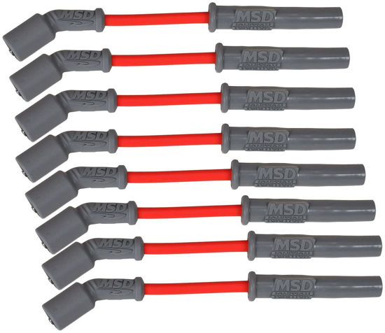 Picture of MSD 32819 Super Conductor Spark Plug Wire Set, Red