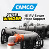 Picture of Camco Sidewinder 15-Ft RV Sewer Hose Support - Flexible Telescoping Design for Avoiding Obstacles & Deep Cradles Secure RV Sewer Hose - Out-of-The-Box Ready & Folds for RV Storage (43043)