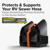 Picture of Camco Sidewinder 15-Ft RV Sewer Hose Support - Flexible Telescoping Design for Avoiding Obstacles & Deep Cradles Secure RV Sewer Hose - Out-of-The-Box Ready & Folds for RV Storage (43043)