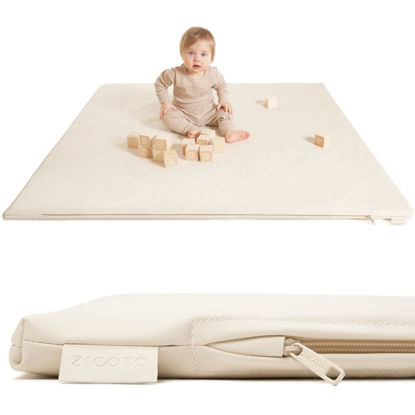 Picture of Stylish Padded Baby Play Mat for Your Boy or Girl - Extra Thick & Super Soft Vegan Leather Floor Mat Creates A Safe Play Area for Little Ones - A Beautiful Playmat That Fits Nicely Into Any Playroom