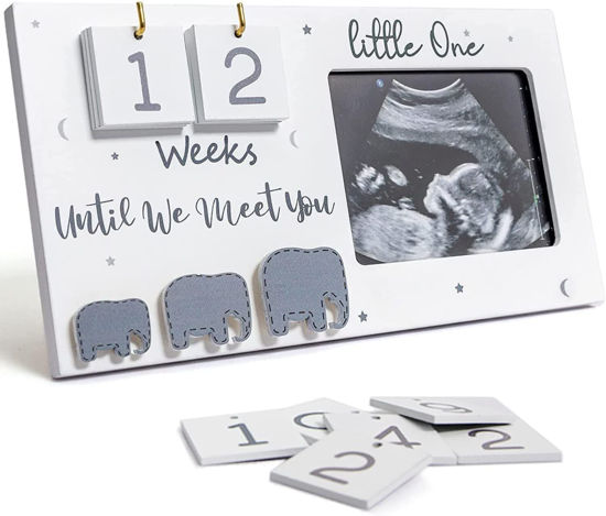 Picture of Sonogram Picture Frame, Ultrasound Photo Frame with Baby Countdown Weeks, Expecting Parents to be Pregnancy Gift Congratulations Pregnancy Must Have Grandparent Baby Announcement First Time Mom to Be