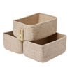 Picture of MiniArk Shelf Storage Baskets for Organizing | Closet Organizer Bins | Small Baskets | Toy Basket | Cute Decorative Basket | Cube Storage Bin | Woven Rope Basket | 11.5×7.5×4.7” | 3 Packs Mixed Brown