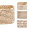Picture of MiniArk Shelf Storage Baskets for Organizing | Closet Organizer Bins | Small Baskets | Toy Basket | Cute Decorative Basket | Cube Storage Bin | Woven Rope Basket | 11.5×7.5×4.7” | 3 Packs Mixed Brown