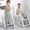 Picture of Potty Training Seat & Toddler Step Stool, Ultimate Stability Toddler Toilet Seat, Adjustable Step & Seat Height Potty Seats for Toddlers Boys Girls(Grey)