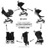 Picture of Cybex Libelle Lightweight pockit Travel Baby Stroller - Carry-On Compliant Compact Fold, One-Hand Adjustable Recline - Compatible with CYBEX Car Seats, Moon Black