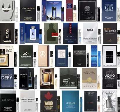 Picture of JRoBeauty High End Random Selection Designer Fragrance Cologne Sampler Set for Men - (Pack of 10 Sample Vials)