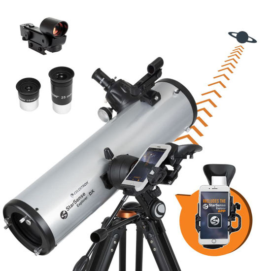 Picture of CELESTRON StarSense Explorer DX 130AZ Smartphone App-Enabled Telescope - Works with StarSense App to Help You Find Stars, Planets & More - 130mm Newtonian Reflector - iPhone/Android Compatible