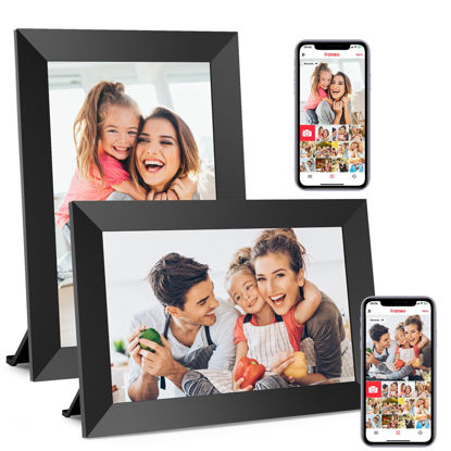 Picture of Frameo 10.1 Inch WiFi Digital Picture Frame, 1280x800 HD IPS Touch Screen Photo Frame Electronic, 32GB Memory, Auto-Rotate, Wall Mountable, Share Photos/Videos via Frameo App from Anywhere 2 Pack
