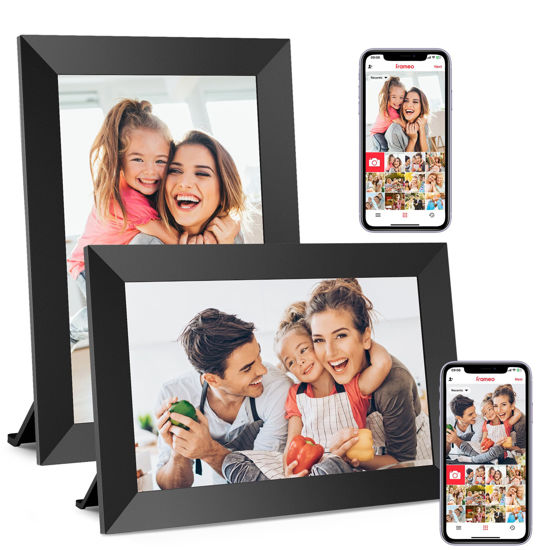 Picture of Frameo 10.1 Inch WiFi Digital Picture Frame, 1280x800 HD IPS Touch Screen Photo Frame Electronic, 32GB Memory, Auto-Rotate, Wall Mountable, Share Photos/Videos via Frameo App from Anywhere 2 Pack