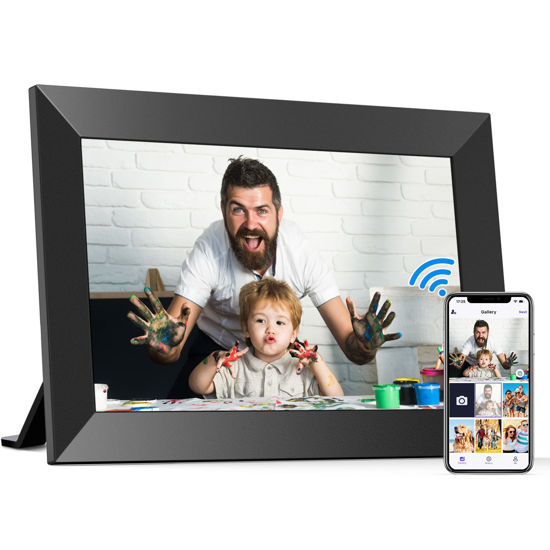 Picture of BIGASUO 10.1 Inch WiFi Digital Picture Frame, IPS HD Touch Screen Cloud Smart Photo Frames with Built-in 32GB Memory, Wall Mountable, Auto-Rotate, Share Photos Instantly from Anywhere