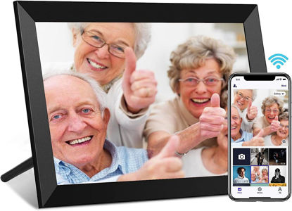 Picture of Apofial Digital Picture Frame 10.1 Inch WiFi Digital Photo Frame,1280 * 800 HD IPS Touch Screen Smart Cloud Photo Frame, to Share Photos Or Videos Remotely Via APP Email (Black)