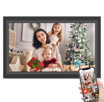 Picture of FRAMEO Digital Picture Frame- 15.6inch Digital Photo Frame with 1920 * 1080 IPS Touch Screen HD Disply,Built-in 32GB Storage,Wall-Mounted,Digital Frame Share Photos and Videos via Free App
