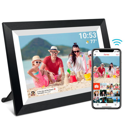 Picture of 32GB FRAMEO 10.1 Inch Smart WiFi Digital Photo Frame 1280x800 IPS LCD Touch Screen, Auto-Rotate Portrait and Landscape, Built in 32GB Memory, Share Moments Instantly via Frameo App from Anywhere