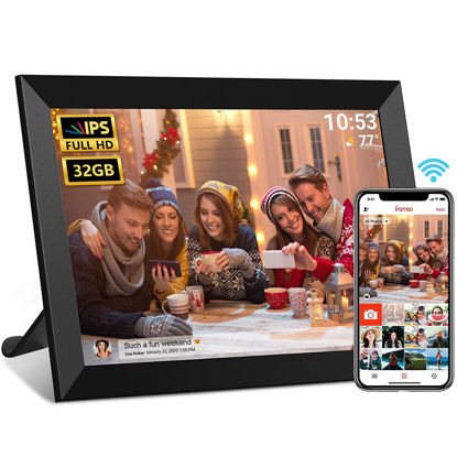 Picture of FRAMEO Digital Photo Frame, 10.1 Inch WiFi Digital Picture Frame with 1280x800 IPS HD Touch Screen, 32GB Storage Auto-Rotate Wall Mountable Easy Share Photos or Videos via Frameo App from Anywhere